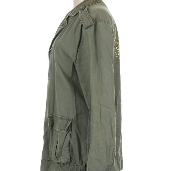BDG UO CARGO Army Jacket – Olive Green w/ Gold Eagle Studs– see video for fit - Picture 5 of 6
